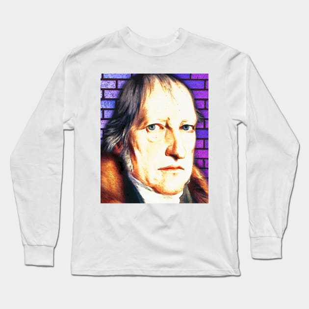 Georg Wilhelm Friedrich Hegel Portrait | Georg Wilhelm Friedrich Hegel Artwork 3 Long Sleeve T-Shirt by JustLit